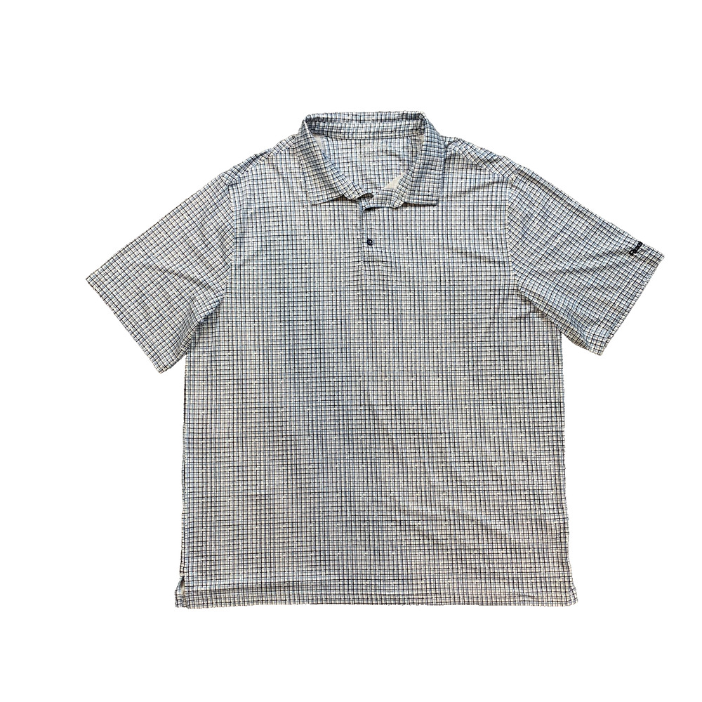 Reebok Polo Shirt Mens 2XLT Tall Golf Grid Patterned Quick Dry Performance